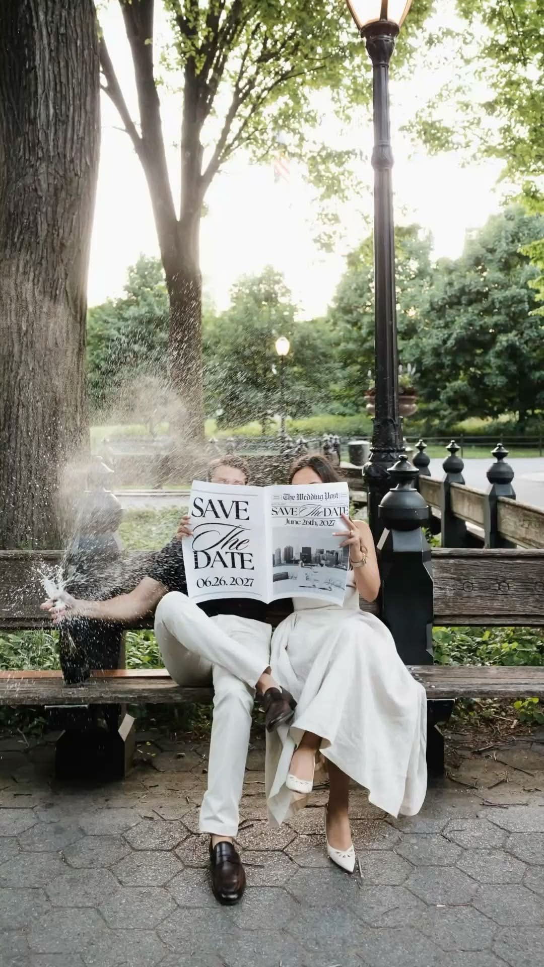 Custom wedding newspaper example