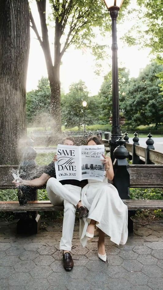 Custom wedding newspaper example