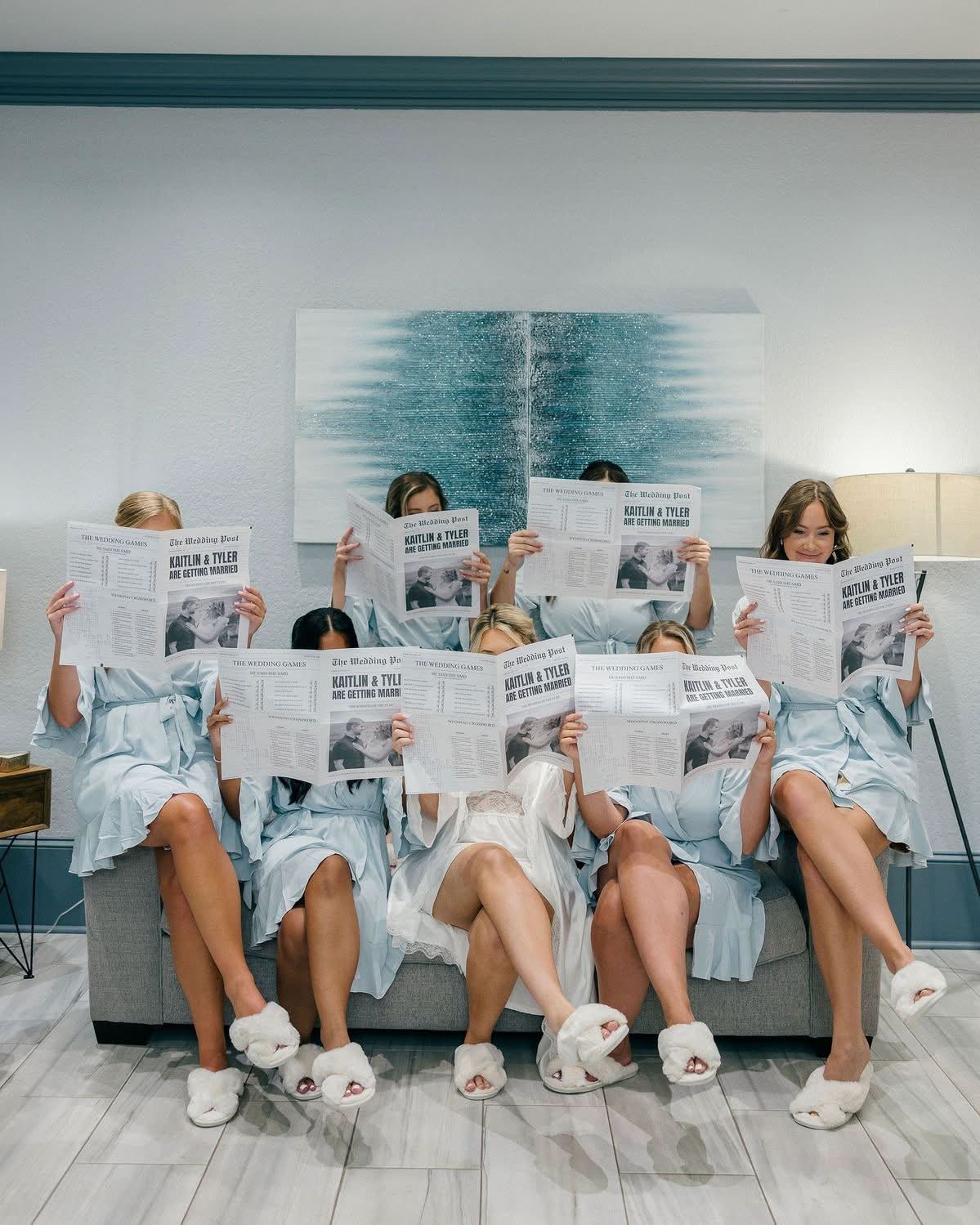 Custom wedding newspaper example spread
